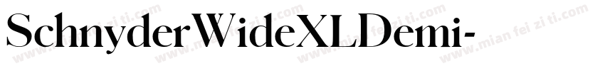SchnyderWideXLDemi字体转换