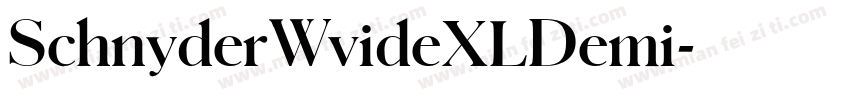 SchnyderWvideXLDemi字体转换