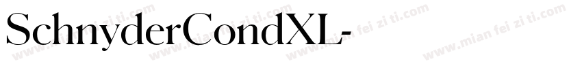 SchnyderCondXL字体转换