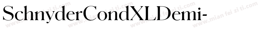 SchnyderCondXLDemi字体转换