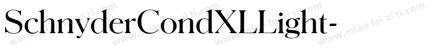 SchnyderCondXLLight字体转换