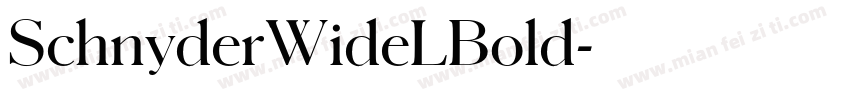 SchnyderWideLBold字体转换
