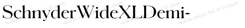 SchnyderWideXLDemi字体转换
