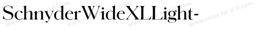 SchnyderWideXLLight字体转换