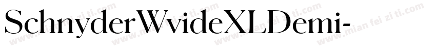 SchnyderWvideXLDemi字体转换