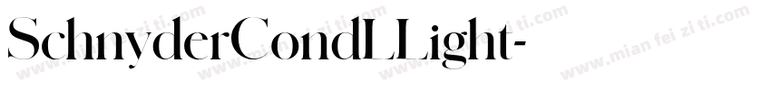 SchnyderCondLLight字体转换