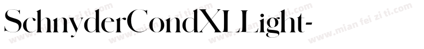 SchnyderCondXLLight字体转换