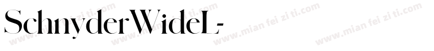 SchnyderWideL字体转换