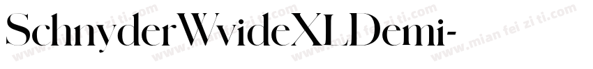 SchnyderWvideXLDemi字体转换