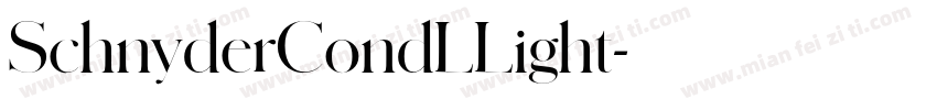 SchnyderCondLLight字体转换