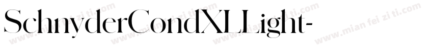 SchnyderCondXLLight字体转换