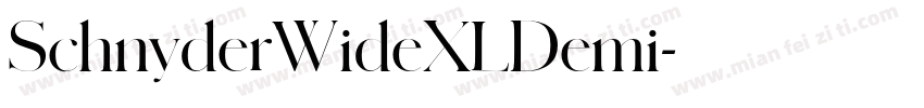 SchnyderWideXLDemi字体转换
