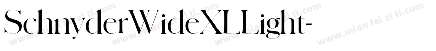SchnyderWideXLLight字体转换