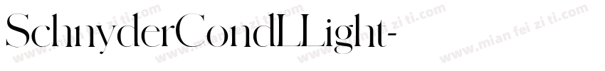 SchnyderCondLLight字体转换