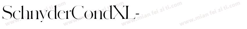 SchnyderCondXL字体转换