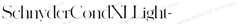 SchnyderCondXLLight字体转换