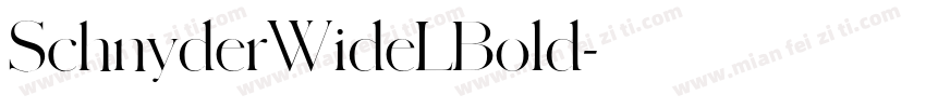 SchnyderWideLBold字体转换