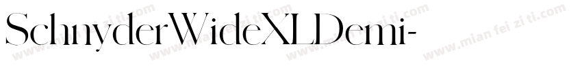 SchnyderWideXLDemi字体转换