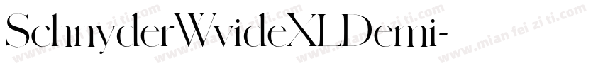 SchnyderWvideXLDemi字体转换