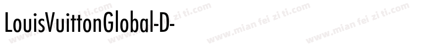 LouisVuittonGlobal-D字体转换