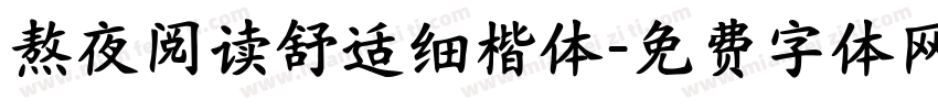 熬夜阅读舒适细楷体字体转换