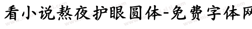 看小说熬夜护眼圆体字体转换