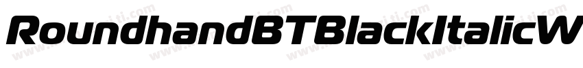 RoundhandBTBlackItalicW08字体转换