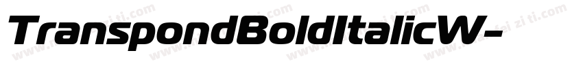 TranspondBoldItalicW字体转换