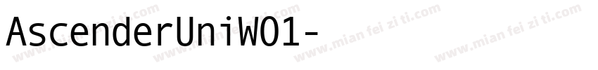 AscenderUniW01字体转换
