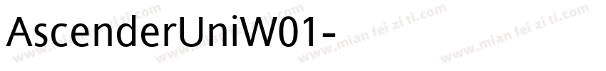 AscenderUniW01字体转换
