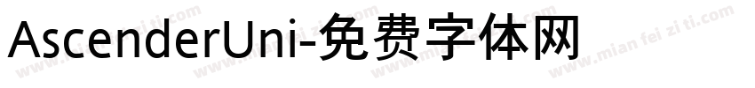 AscenderUni字体转换
