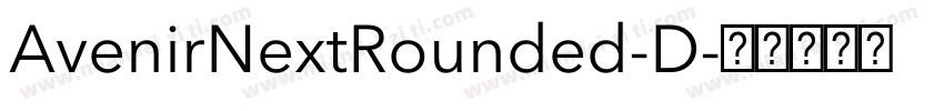 AvenirNextRounded-D字体转换
