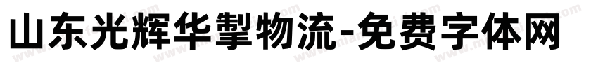 山东光辉华掣物流字体转换