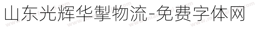 山东光辉华掣物流字体转换