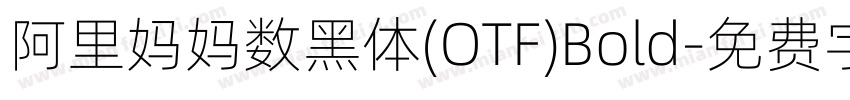 阿里妈妈数黑体(OTF)Bold字体转换