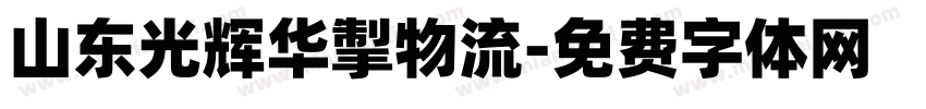 山东光辉华掣物流字体转换