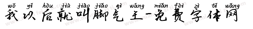 我以后就叫脚气王字体转换