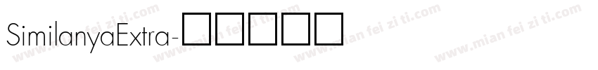 SimilanyaExtra字体转换