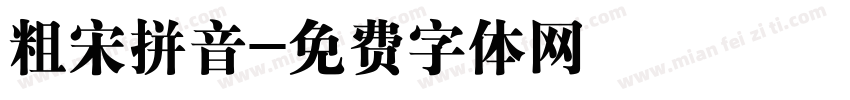 粗宋拼音字体转换