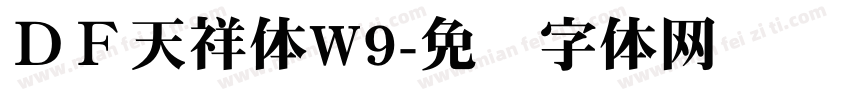 ＤＦ天祥体W9字体转换
