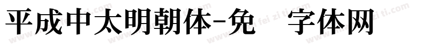 平成中太明朝体字体转换