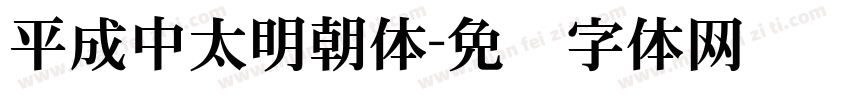 平成中太明朝体字体转换