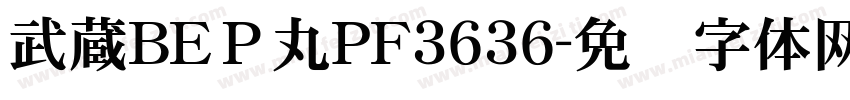 武蔵BEＰ丸PF3636字体转换