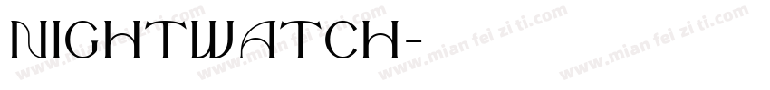 NightWatch字体转换