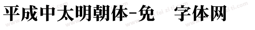 平成中太明朝体字体转换