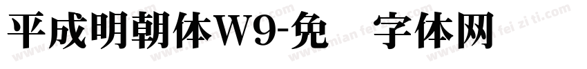 平成明朝体W9字体转换