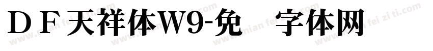 ＤＦ天祥体W9字体转换