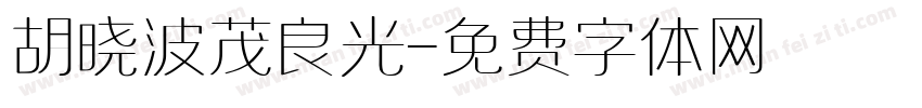 胡晓波茂良光字体转换