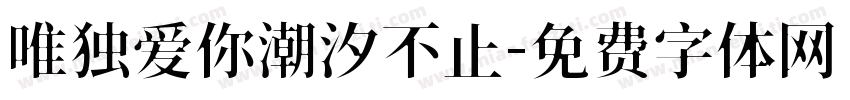 唯独爱你潮汐不止字体转换