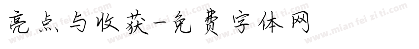 亮点与收获字体转换